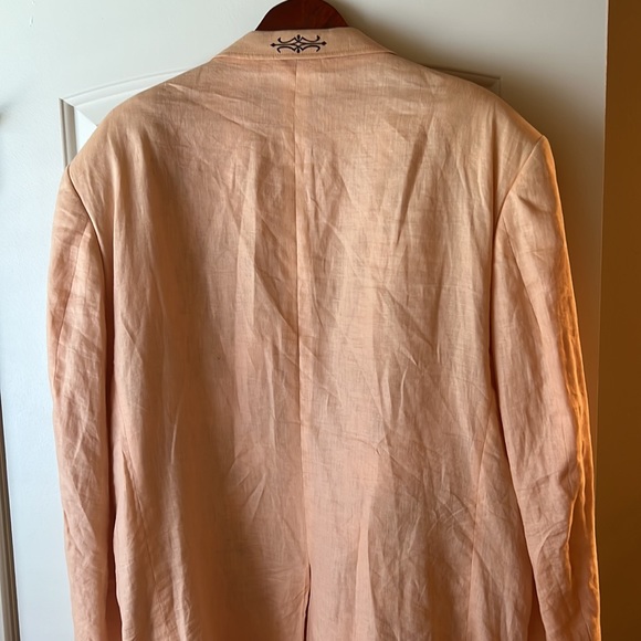 44R; Diamond Threads; Peach Suit Jacket - Picture 4 of 4